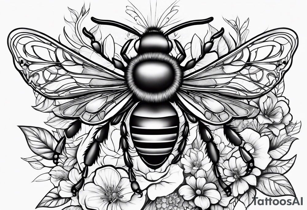 tattoo of mother bee tattoo idea