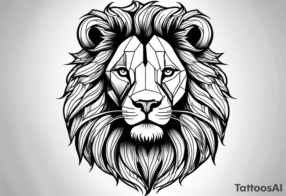 powerfull lion tattoo idea