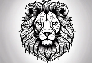 powerfull lion tattoo idea