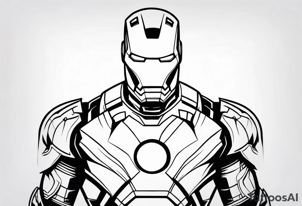 iron man with skull head tattoo idea