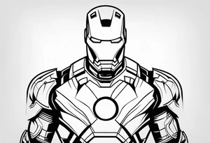 iron man with skull head tattoo idea