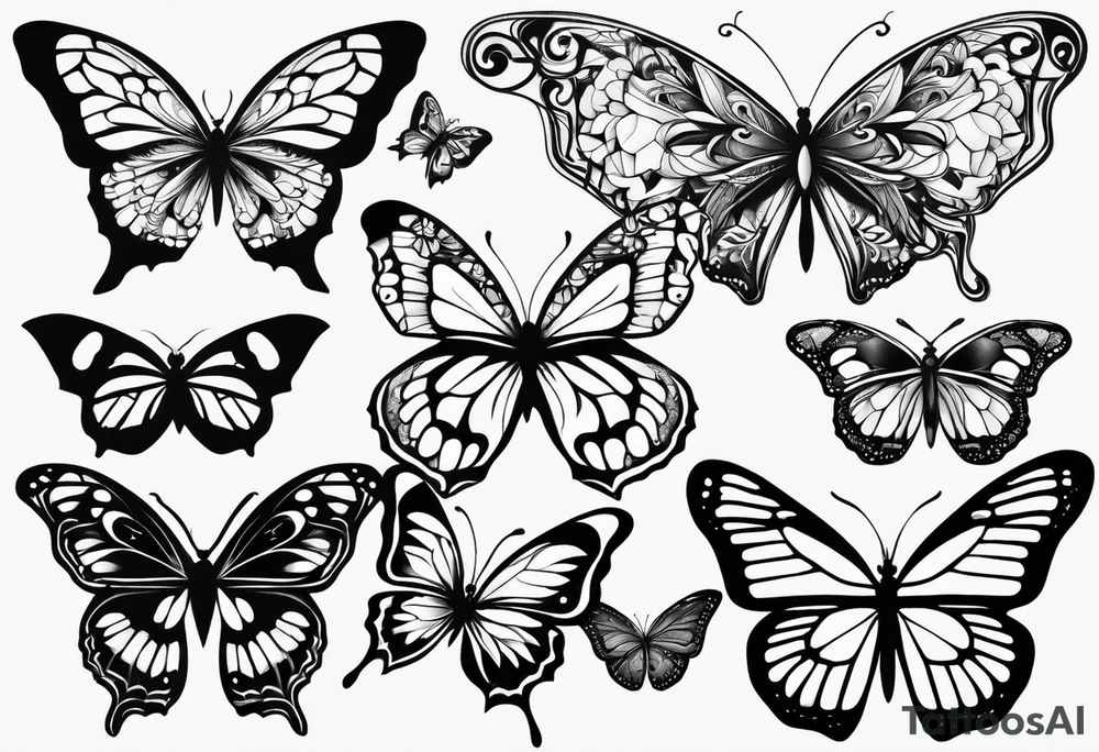 cute butterfly tattoo idea