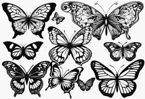 cute butterfly tattoo idea
