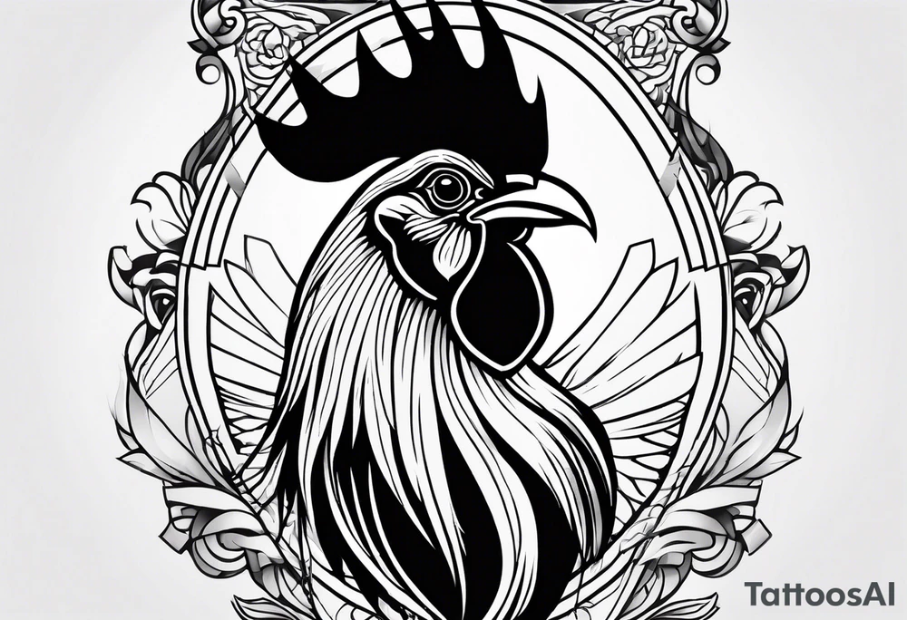 rooster tattoo idea