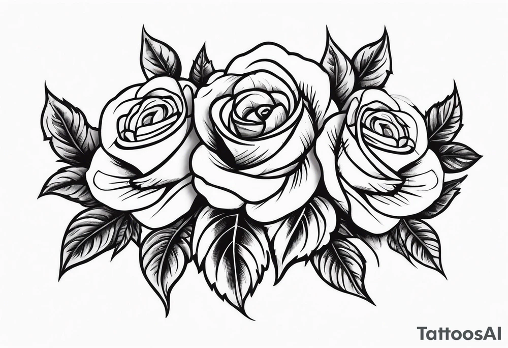roses made of money tattoo idea