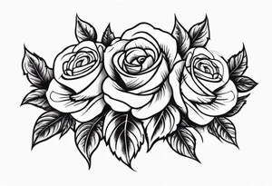 roses made of money tattoo idea