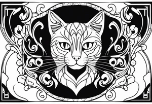Cat meow tattoo idea