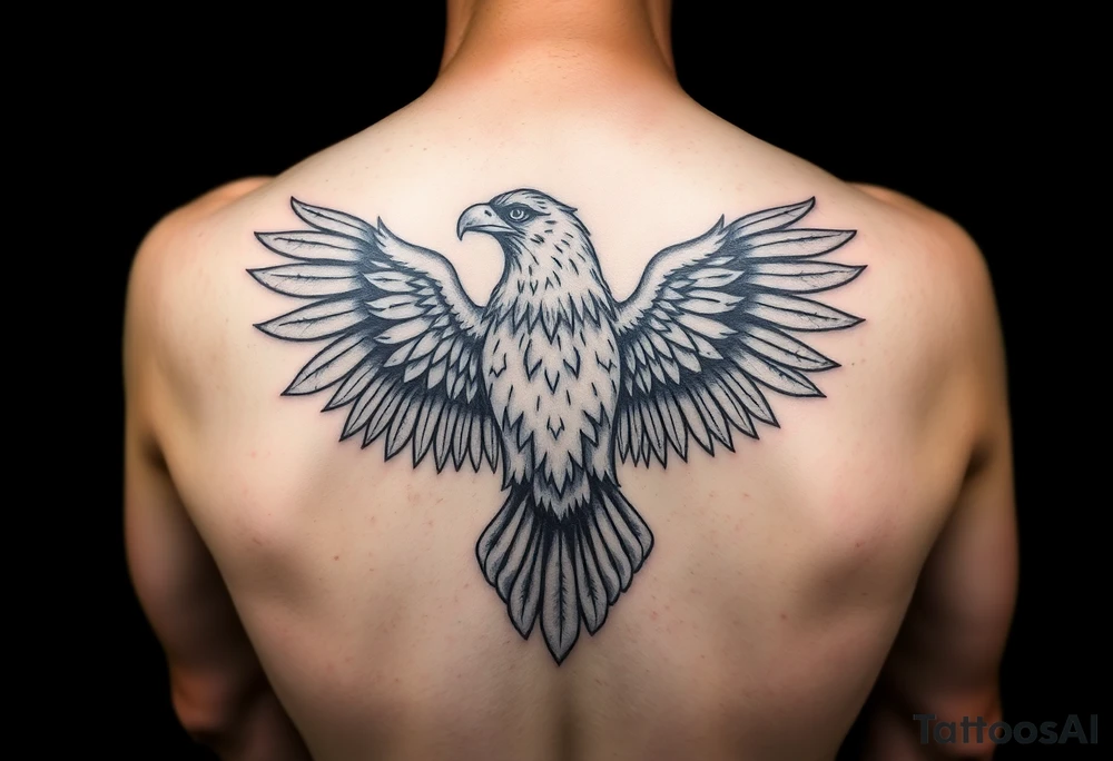 Indigenous eagle tattoo idea