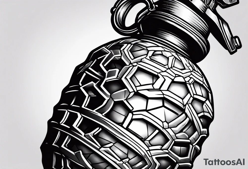 Grenade hand tattoo idea
