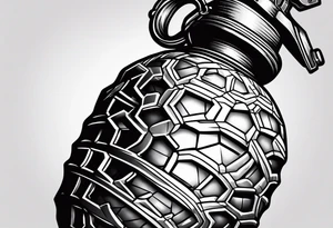 Grenade hand tattoo idea