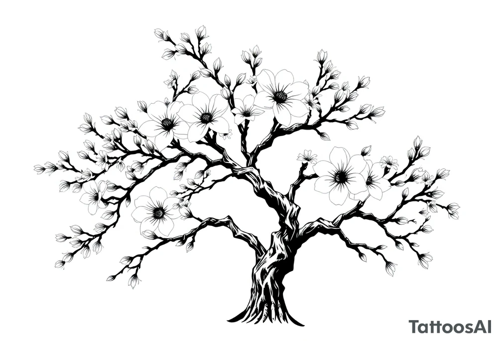 Blossom tree tattoo idea