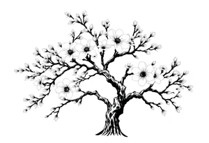 Blossom tree tattoo idea