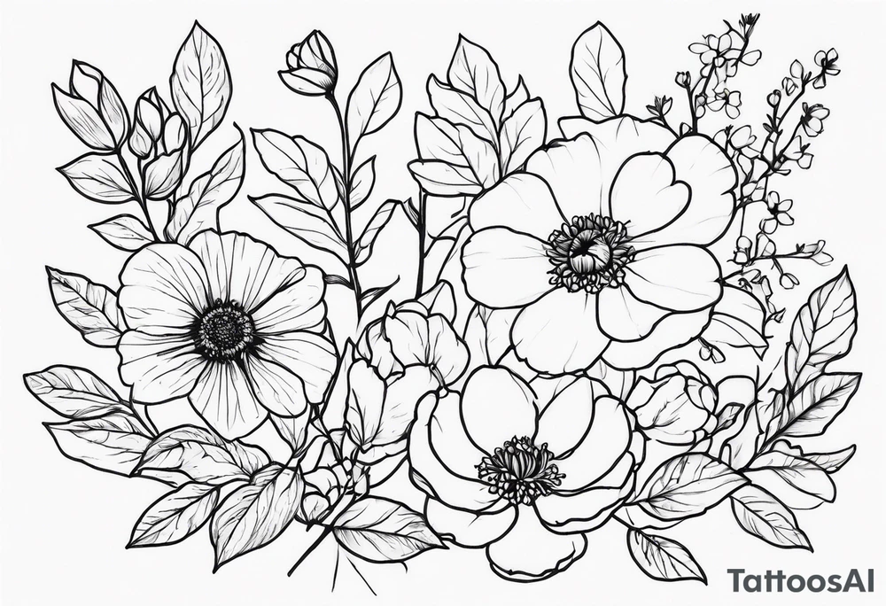 birth flowers january tattoo idea