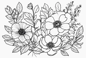 birth flowers january tattoo idea