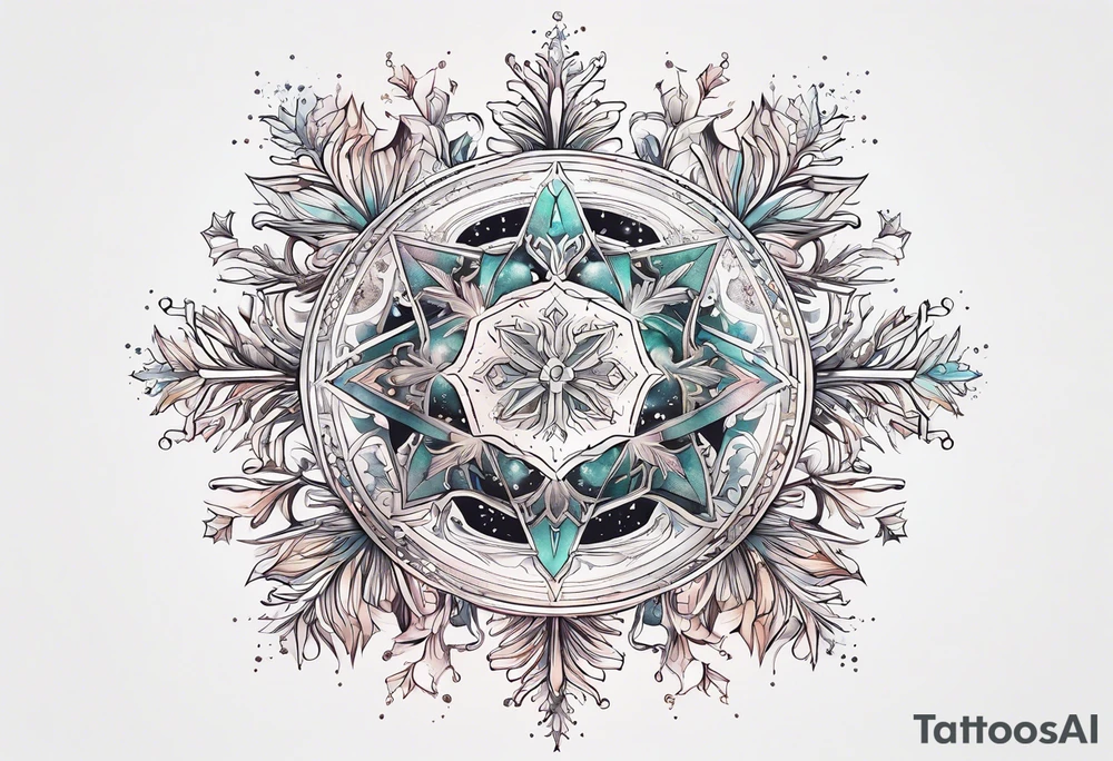 Constellation, animal, snowflake tattoo idea