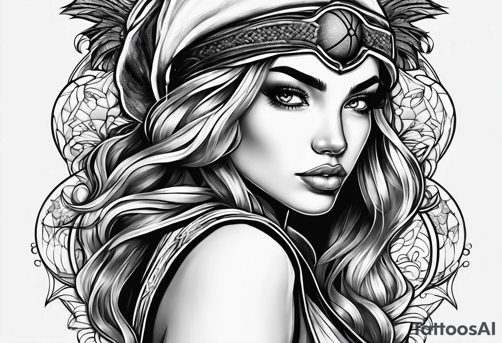 basketball virgo woman tattoo idea