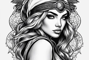 basketball virgo woman tattoo idea