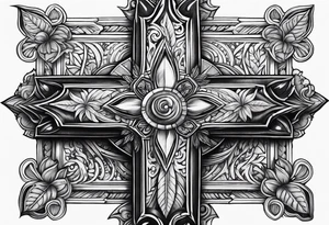 Humble wisdom caring cross detailed tattoo idea