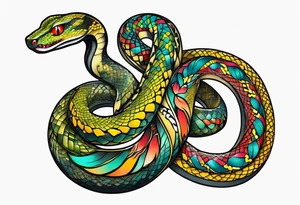 Binding snake tattoo idea