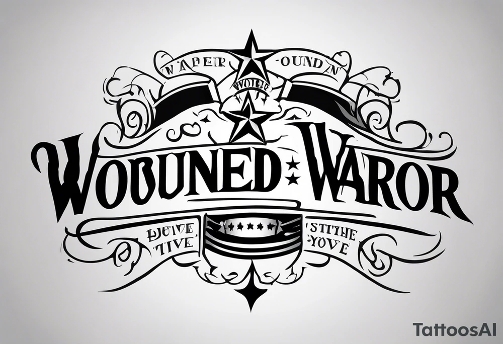 Wounded warrior tattoo idea