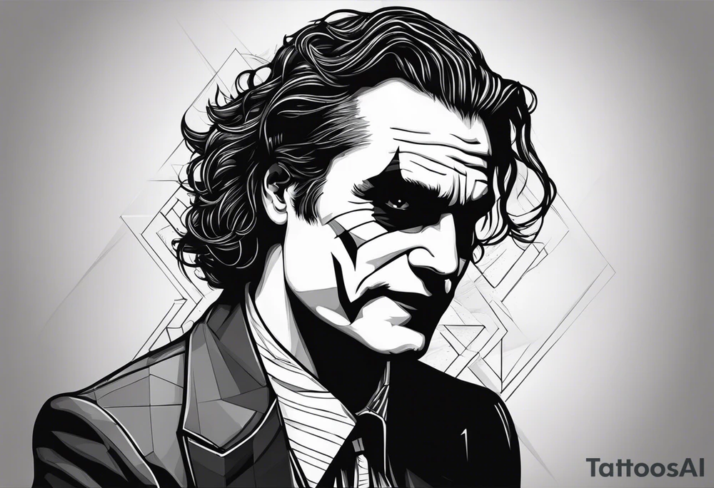 joaquin phoenix joker tattoo to cover up an existing tattoo on my right upper arm. tattoo idea