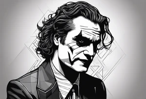 joaquin phoenix joker tattoo to cover up an existing tattoo on my right upper arm. tattoo idea