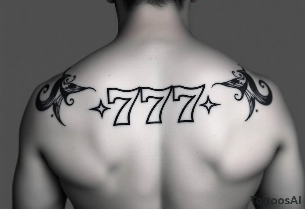 Western jackpot 777 slot tattoo idea