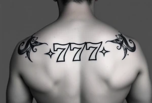 Western jackpot 777 slot tattoo idea