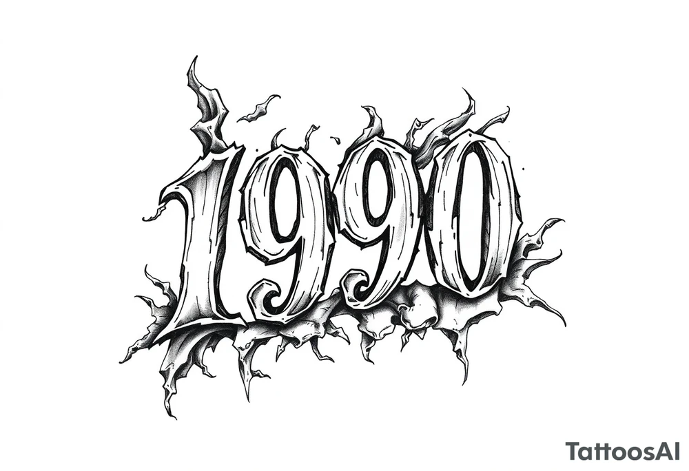 1990 in Roman numerals tattoo idea