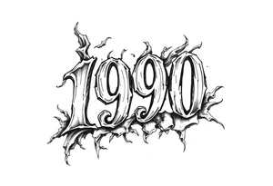 1990 in Roman numerals tattoo idea
