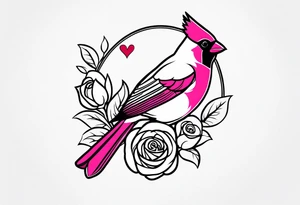 breast cancer memorial forearm tattoo incorporating roses and a cardinal into the tattoo tattoo idea