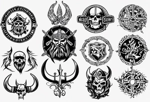 Heading saying “Viking Customs” tattoo idea