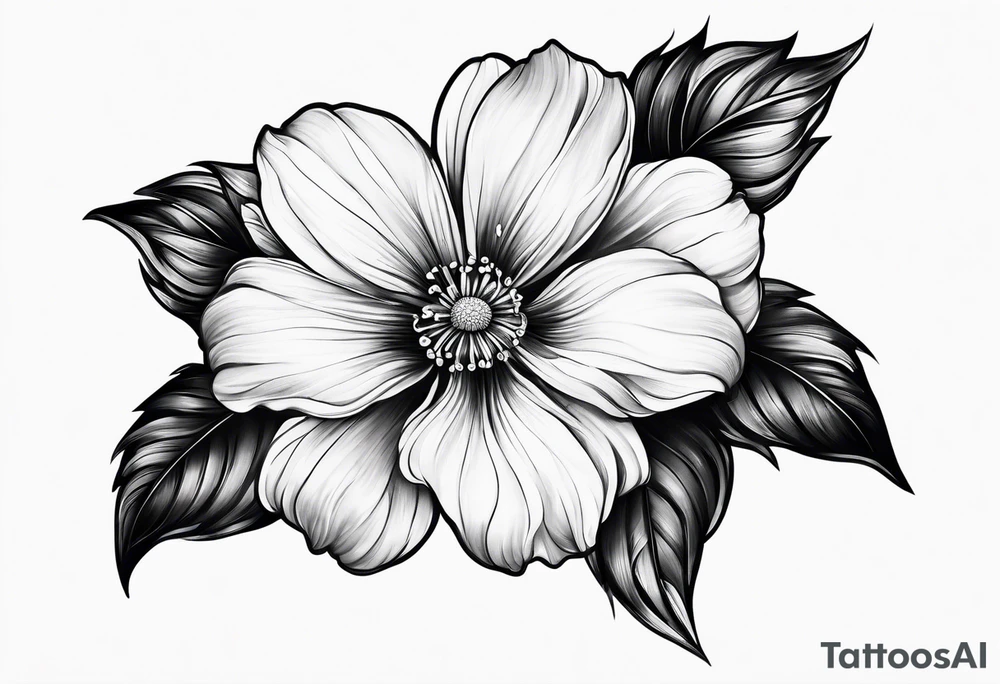 small flower sideways tattoo idea