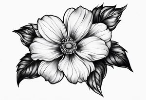 small flower sideways tattoo idea