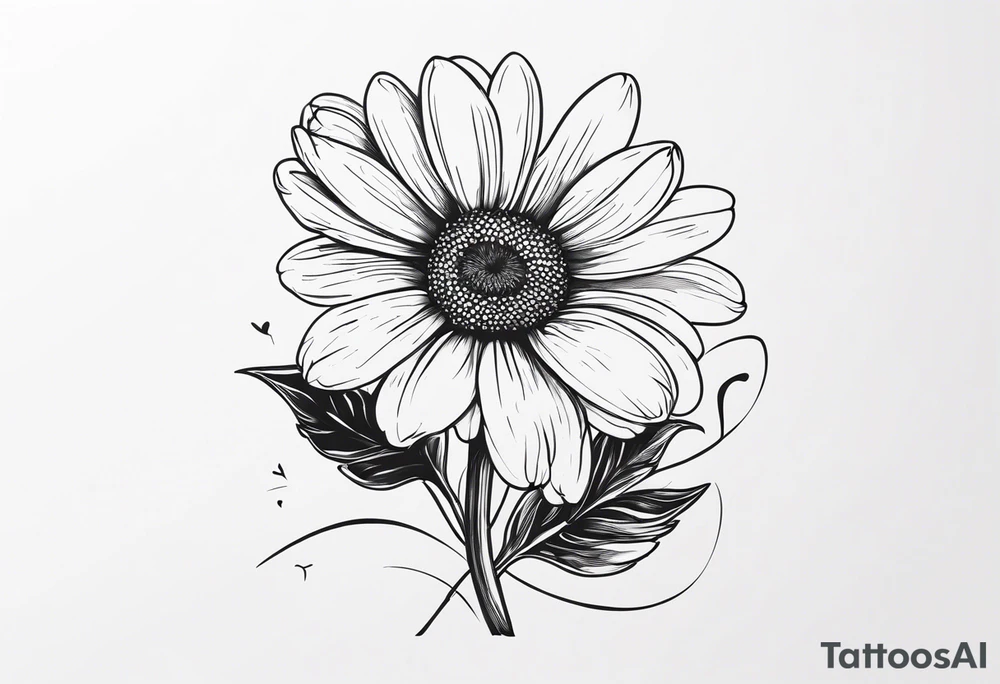 The bible verse proverbs 22:6 with a daisy flower and cross tattoo idea