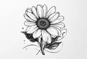 The bible verse proverbs 22:6 with a daisy flower and cross tattoo idea