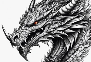 Valhalla sword dragon head tattoo idea