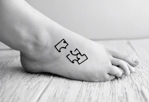 small, delicate tattoo in memory of my sister. Include the handwritten message:  "to my favorite sister" with a interlocking  puzzle pieces on my ankle. The words should be inside the puzzle piece tattoo idea