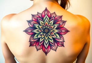 Dahlia mandala tattoo idea