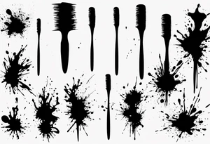 Paint brush splatter tattoo idea