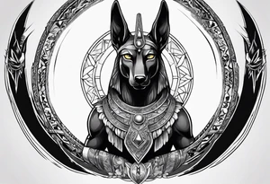 Anubis god tattoo idea