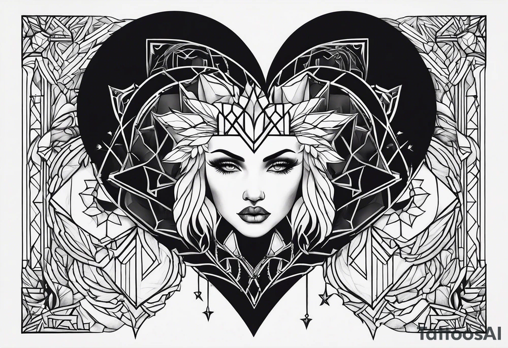 mind over heart tattoo idea