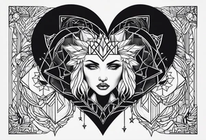 mind over heart tattoo idea