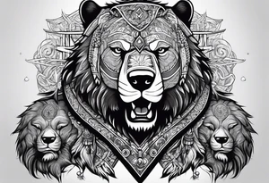Snow bear warrior tattoo idea
