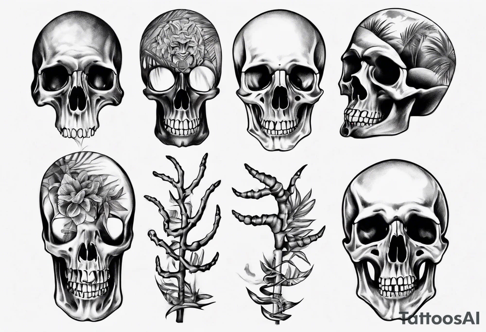 palm bones tattoo idea