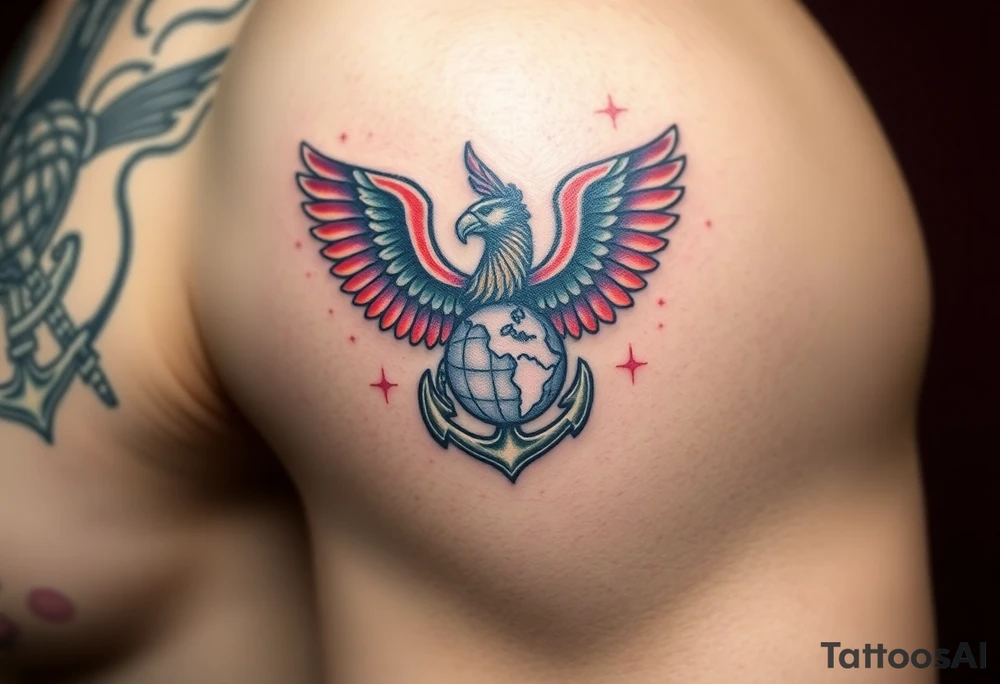 Combat marine veteran eagle globe and anchor
Operation Iraqi freedom
Dog tags tattoo idea