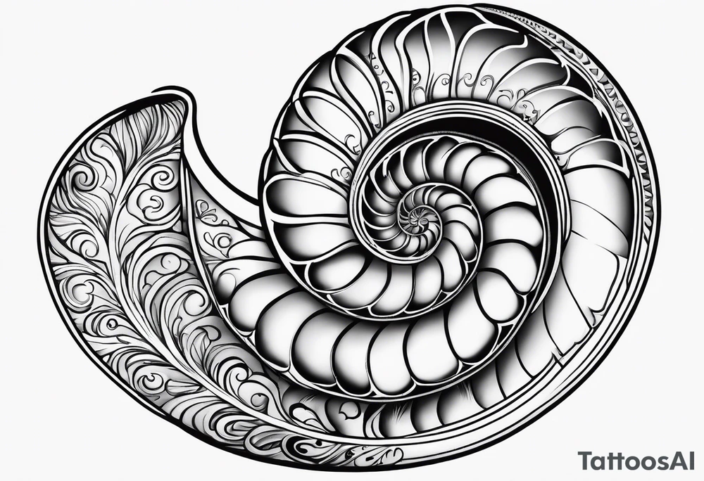 Nautilus shell tattoo idea