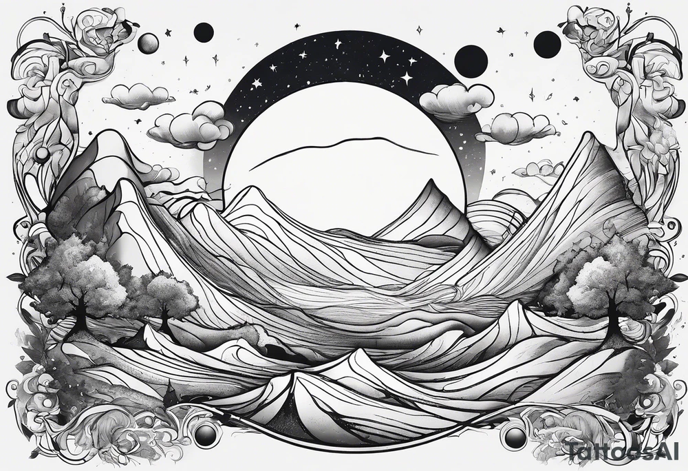 Planet symboling ease of moving from one part to another. tattoo idea