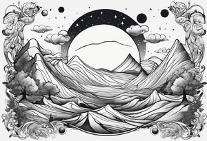 Planet symboling ease of moving from one part to another. tattoo idea