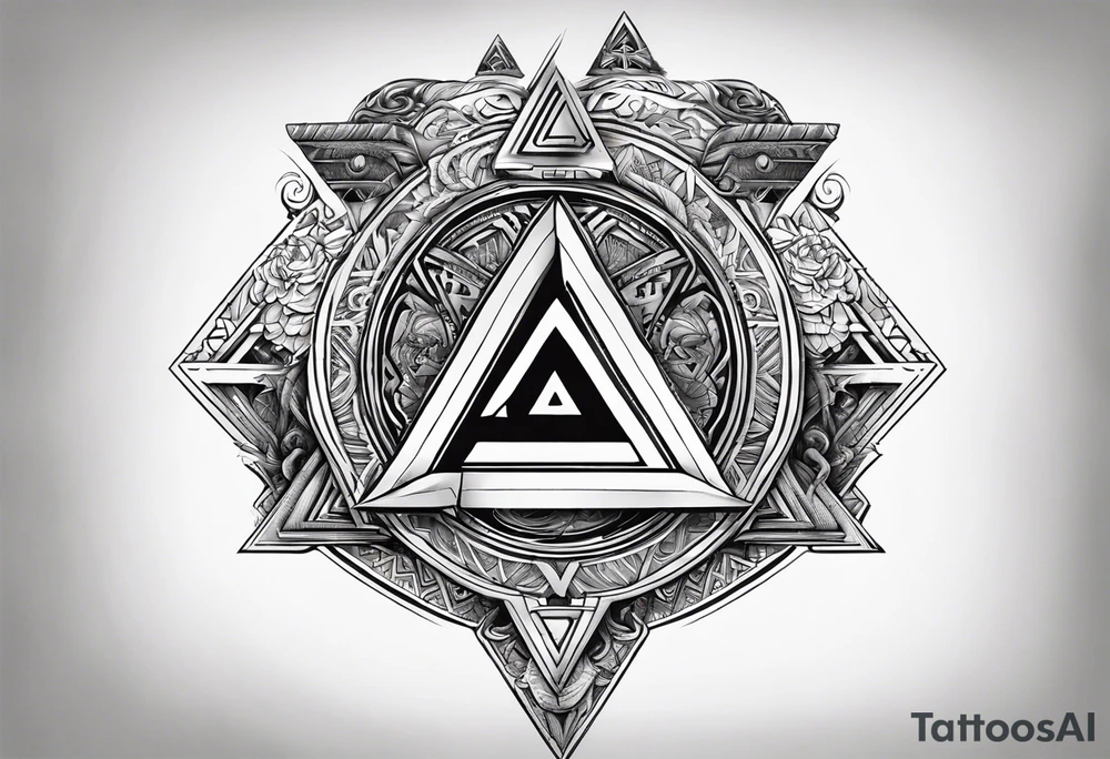 Valhalla shield valknut axe steps tattoo idea